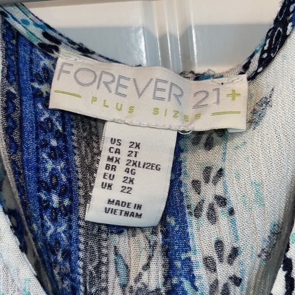 BOHO hippie Flowy blue floral maxi dress plus size 2x cottage core western - Picture 7 of 10